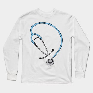 Stethoscope Doctor Nurse Illustration Long Sleeve T-Shirt